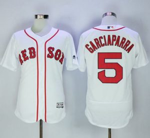 Red Sox #5 Nomar Garciaparra White Flexbase Authentic Collection Stitched MLB Jersey