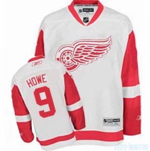 Red Wings #9 Gordie Howe White Embroidered NHL Jersey