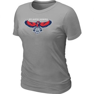 Women's NBA Atlanta Hawks Big & Tall Primary Logo T-Shirt Light Grey