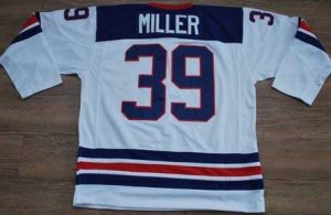 2010 Olympic Team USA #39 Ryan Miller Embroidered White 1960 Throwback NHL Jersey