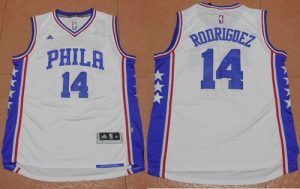 76ers #14 Sergio Rodriguez White Stitched NBA Jersey