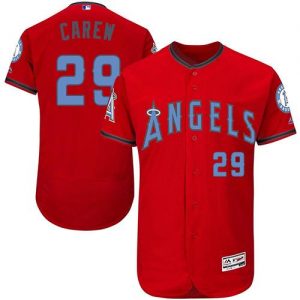 Angels of Anaheim #29 Rod Carew Red Flexbase Authentic Collection 2016 Father's Day Stitched MLB Jersey