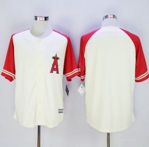 Angels of Anaheim Blank Cream Red Exclusive New Cool Base Stitched MLB Jersey