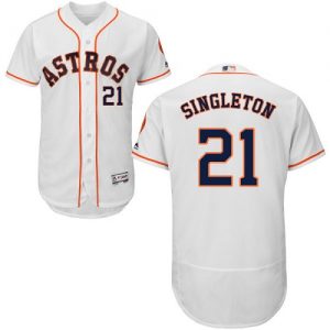 Astros #21 Jon Singleton White Flexbase Authentic Collection Stitched MLB Jersey
