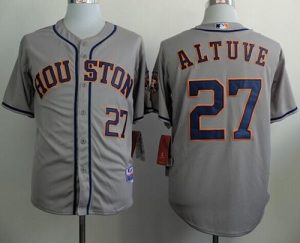 Astros #27 Jose Altuve Grey Cool Base Stitched MLB Jersey
