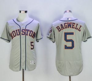 Astros #5 Jeff Bagwell Grey Flexbase Authentic Collection Stitched MLB Jersey