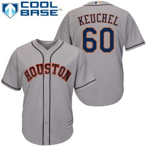 Astros #60 Dallas Keuchel Grey Cool Base Stitched Youth MLB Jersey