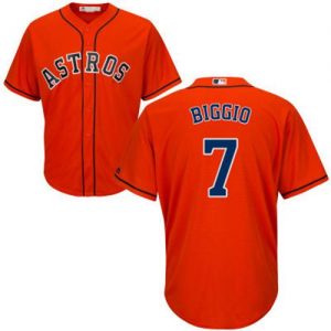 Astros #7 Craig Biggio Orange Alternate Women's Stitched MLB Jersey
