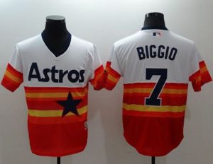 Astros #7 Craig Biggio White Orange Flexbase Authentic Collection Cooperstown Stitched MLB Jersey