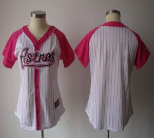Astros Blank White Pink Women's Splash Fashion Stitched MLB Jersey