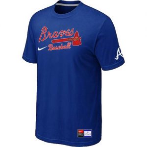 Atlanta Braves Nike Short Sleeve Practice MLB T-Shirts Blue
