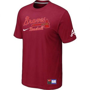 Atlanta Braves Nike Short Sleeve Practice MLB T-Shirts Red