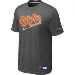 Baltimore Orioles Nike Short Sleeve Practice MLB T-Shirts Crow Grey