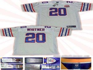 Bills #20 Donte Whitner White AFL 50th Anniversary Patch Stitched Throwback NFL Jersey