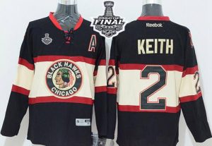 Blackhawks #2 Duncan Keith Black New Third 2015 Stanley Cup Stitched NHL Jersey