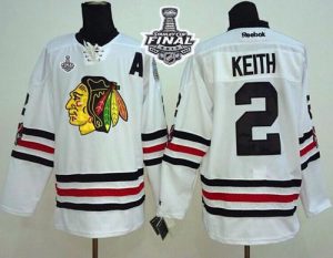 Blackhawks #2 Duncan Keith White 2015 Winter Classic 2015 Stanley Cup Stitched NHL Jersey