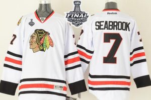 Blackhawks #7 Brent Seabrook White 2015 Stanley Cup Stitched NHL Jersey