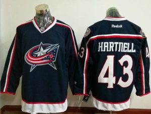 Blue Jackets #43 Scott Hartnell Navy Blue Home Stitched NHL Jersey