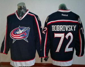 Blue Jackets #72 Sergei Bobrovsky Navy Blue Home Stitched NHL Jersey
