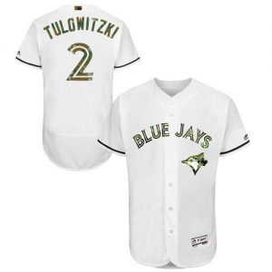 Blue Jays #2 Troy Tulowitzki White Flexbase Authentic Collection 2016 Memorial Day Stitched MLB Jersey