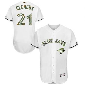 Blue Jays #21 Roger Clemens White Flexbase Authentic Collection 2016 Memorial Day Stitched MLB Jersey