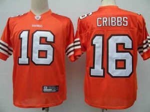 Browns #16 Joshua Cribbs Orange Stitched Youth NFL Jersey