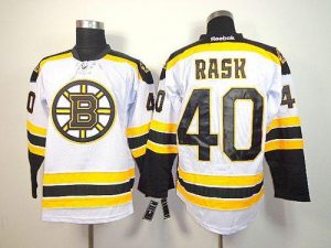 Bruins #40 Tuukka Rask White Embroidered NHL Jersey
