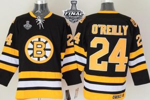Bruins Stanley Cup Finals Patch #24 O'Reilly CCM Throwback Black Stitched NHL Jersey