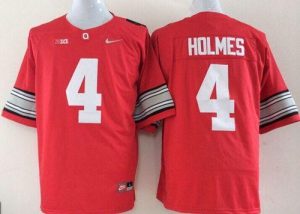 Buckeyes #4 Santonio Holmes Red Stitched NCAA Jersey