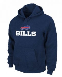 Buffalo Bills Authentic Logo Pullover Hoodie Dark Blue