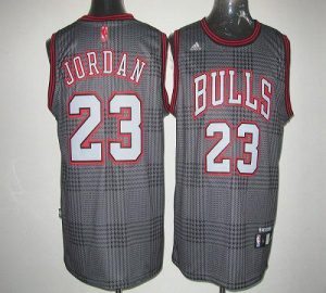 Bulls #23 Michael Jordan Black Rhythm Fashion Embroidered NBA Jersey