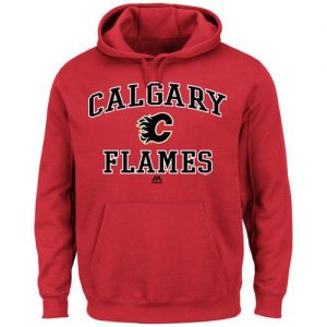 Calgary Flames Majestic Heart & Soul Hoodie Red