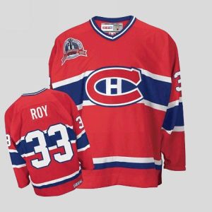 Canadiens #33 Patrick Roy Embroidered Red CCM NHL Jersey