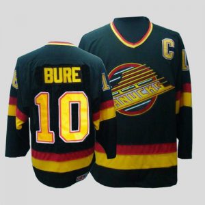 Canucks #10 Pavel Bure CCM Throwback Embroidered Black NHL Jersey