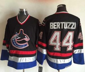 Canucks #44 Todd Bertuzzi Black Blue CCM Throwback Stitched NHL Jersey