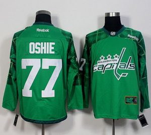 Capitals #77 T.J Oshie Green St. Patrick's Day New Stitched NHL Jersey