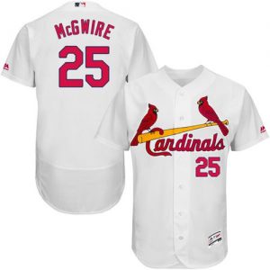 Cardinals #25 Mark McGwire White Flexbase Authentic Collection Stitched MLB Jersey