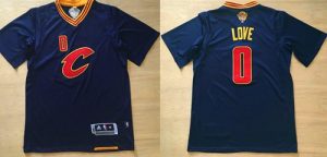 Cavaliers #0 Kevin Love Navy Blue Short Sleeve C Stitched NBA Jersey
