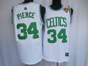 Celtics #34 Paul Pierce Stitched White Final Patch NBA Jersey