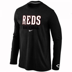Cincinnati Reds Long Sleeve MLB T-Shirt Black