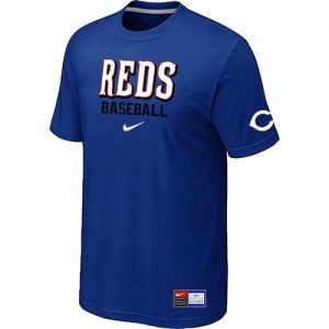 Cincinnati Reds Nike Short Sleeve Practice MLB T-Shirts Blue