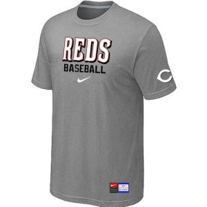 Cincinnati Reds Nike Short Sleeve Practice MLB T-Shirts Light Grey