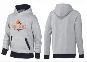 Cleveland Browns Critical Victory Pullover Hoodie Grey & Black