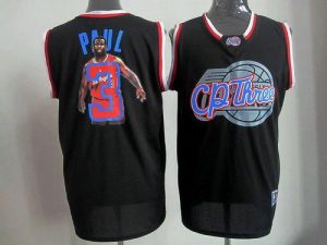 Clippers #3 Chris Paul Black Notorious Embroidered NBA Jersey