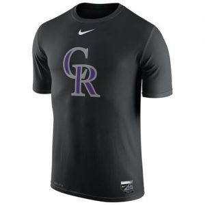 Colorado Rockies Nike Authentic Collection Legend Logo 1.5 Performance T-Shirt Black