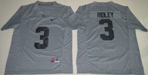 Crimson Tide #3 Calvin Ridley Gridiron Gray Limited Stitched NCAA Jersey