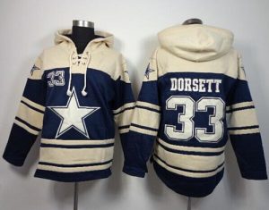 Dallas Cowboys #33 Tony Dorsett Navy Blue Sawyer Hooded Sweatshirt NFL Hoodie