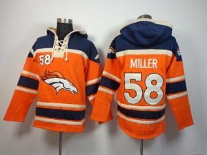 Denver Broncos #58 Von Miller Orange Sawyer Hooded Sweatshirt NFL Hoodie