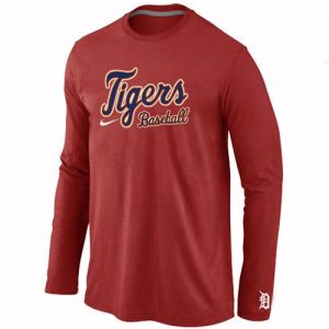 Detroit Tigers Long Sleeve MLB T-Shirt Red