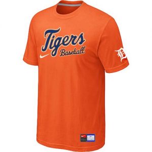 Detroit Tigers Nike Short Sleeve Practice MLB T-Shirts Orange